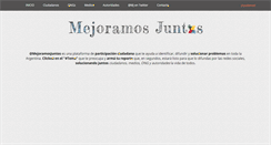 Desktop Screenshot of mejoramosjuntos.org