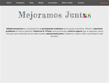 Tablet Screenshot of mejoramosjuntos.org